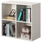 Modern Wooden Toy Storage Bookshelf 4 Cube Organizer Square Bookcase